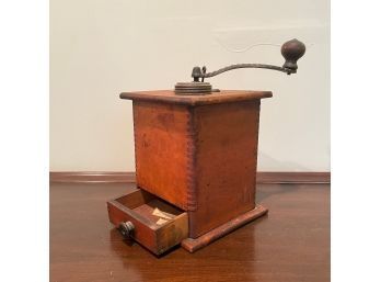 Antique Wood Coffee Grinder #28