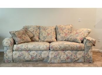 Vintage Ethan Allen Floral Fabric Sofa #32