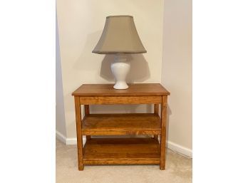 Custom Made Solid Wood Tv Stand And Lamp #53