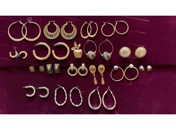 Vintage Jewelry, Earrings And One Brooch #65