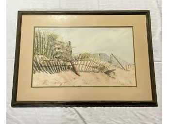 22X29 Framed Art Work Artist Signed #213   'L'