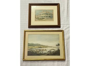 Lot Of 2 Vintage Framed Prints #221 'L'