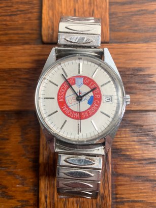 NALC - National Association Of Letter Carriers USA - Wrist Watch With Hadley Stretch Band, Needs Battery