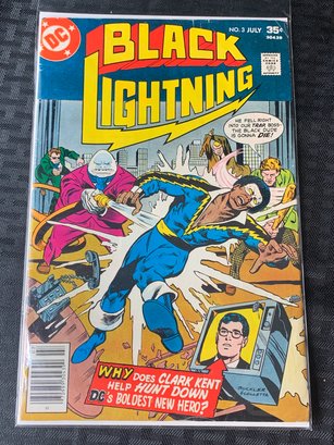DC Comics - July 1977,  Issue 3: Black Lightening, Superman, Cleveland Library - 35 Cents Edition