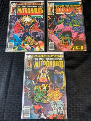 Marvel Comics, The MICRONAUTS Comic Books, Issues 10, 13, 14, They Came From Inner Space
