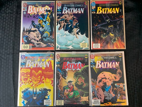 DC (Detective Comics), 12 Issues Of Batman Nightfall Comic Books, Issues 1-10, 18,19, Two Books Per Sleeve