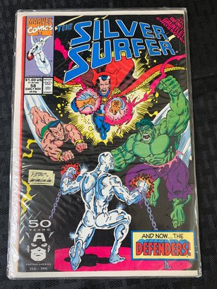 Marvel Comics - Nov 1991, Issue 58, The SILVER SURFER Soaring The Defenders, Infinity Gauntlet Crossover