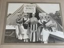 Antique WWI Photograph, Women In Front Of Tent, Liberty Bonds For Sale Here, Bond Drive, Patriotic, American