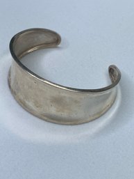 Vintage 1-inch Wide Sterling Silver Cuff Bracelet, Stamped 925