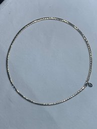 Signed Dyadema Sterling Silver Necklace, Stamped 925 Italy, Pebbled/hammered Design On One Side Only