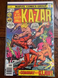 Marvel Comics - June 1976, Issue 16: Lord Of The Hidden Jungle, KA-ZAR, In Combat With KLAW!