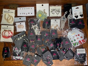 Bulk Lot - Assortment Of Fashion Costume Jewelry Earrings, Various Styles And Brands, NIP, Wear, Gift, Resell!