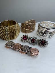 Assorted Fashion Bracelets - Variety Includes Wide Band, Stretch, Cuff, Large, Hinge, Statement Pieces