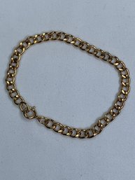 12K Gold Filled Bracelet 12KGF, Round Figaro-style Link