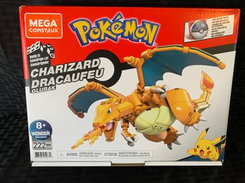 Pokemon Charizard Mega Construx Building Blocks Set, New In Box, 222 Pcs, NIB