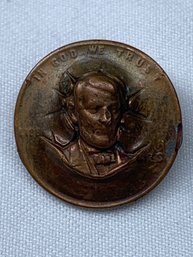Antique Pressed 3-D Penny Lapel Pin