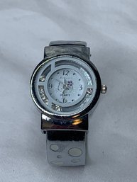 Ashley Princess Hello Kitty Wrist Watch, Crystals Around Border Of Watch Face, Needs Battery