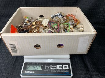 Over 2 Pounds Of  Costume Jewelry, Most In Wearable Condition, Craft Or Create