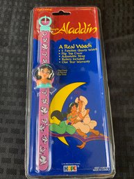 Aladdin Jasmine, The Walt Disney Company, 1993 Vintage Children's Flip Top Quartz Watch, Unopened