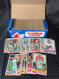 Box Of 1976 Topps Baseball Trading Cards, Vintage MLB Sports Cards, Stored In Box Shown