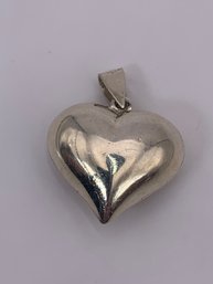 Sterling Silver 3D Heart Pendant