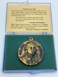 1980 Commemorative Medallion, Trial & Execution Of Major John Andrew In Tappan, NY, 1.75 Inch, With Case