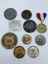 Collection Of Commemorative New Jersey Coins, Medallions, Medals & Tokens, Historical Towns & Events