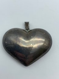 Bubble Heart Sterling Silver Charm,1.5 Inch, Marked 925, 6.2g