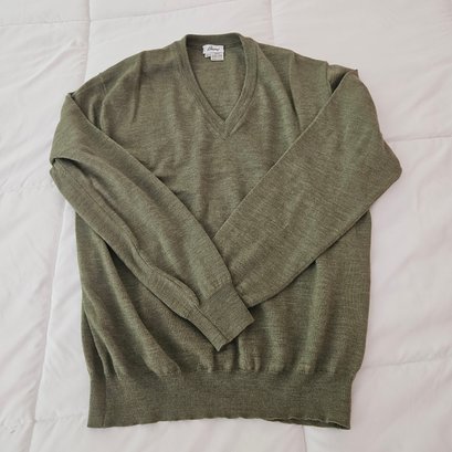 Mens Brioni Wool Sweater, Size 50 / Medium, Made In Italy