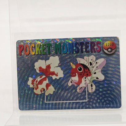 Seaking Evo Line Holo Prism Vintage Japanese Pokemon Vending Machine Pocket Monsters
