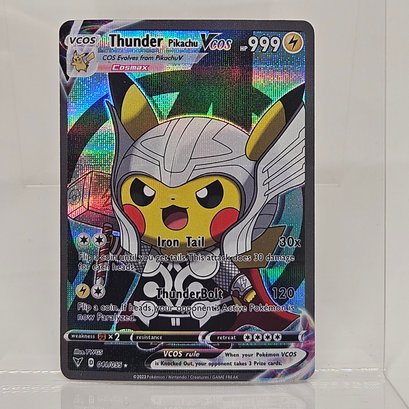 Thunder Pikachu Cosplay Custom Pokemon Card