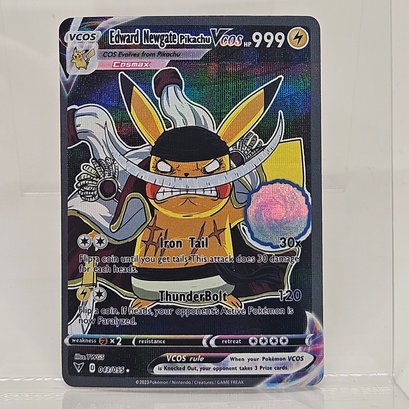 Edward Newgate Pikachu Cosplay Custom Pokemon Card