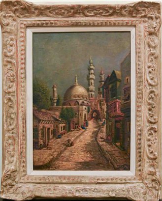 Antique Impressionist Oil On Board Signed Louis C. Tiffany