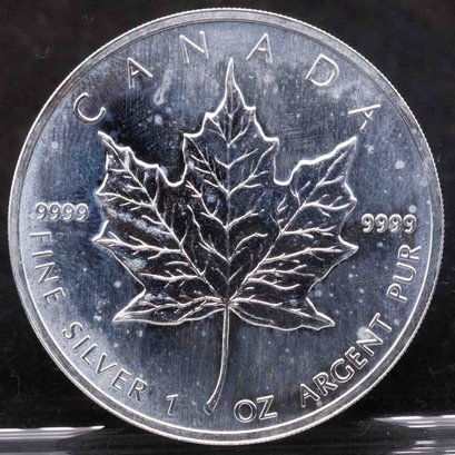 1991 Canada Maple Leaf Silver Coin