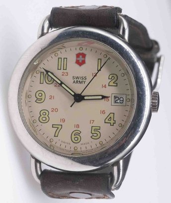 Vintage Swiss Army Brand Stainless Steel Mens Watch
