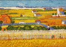 Hand Painted In Manner Of Van Gogh Oil On Canvas 'The Harvest'