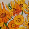 Hand Painted In Manner Of Van Gogh Oil On Canvas 'Sunflowers'