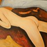 After Amedeo Modigliani Oil On Canvas 'Nude Portrait Of Woman'