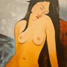 After Amedeo Modigliani Oil On Canvas 'Nude Woman'
