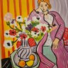 Modernist Oil On Canvas 'Woman With Flowers'