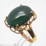14K Gold Icy Cabochon Jadeite Ring