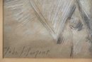 Antique Impressionist Pencil On Paper Signed John S. Sargent