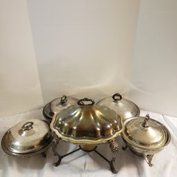 Lot Of Assorted Silver Plate Servers