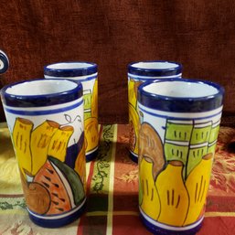 Lot Of 4 Talavera Cups