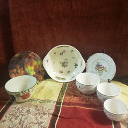 Assorted Lot Of Vintage Plates And Bowls