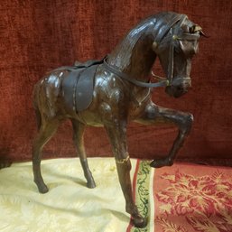 Vintage Wooden Horse Statue