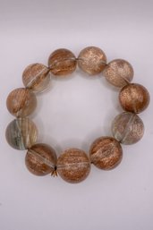 Natural Rutilated Quartz Bracelet Resizable