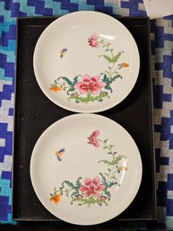 Antique 18th Century Chinese Families Rose Plates