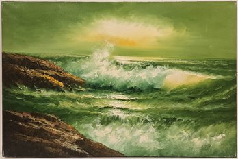 'Ocean Waves' Oil Painting On Canvas