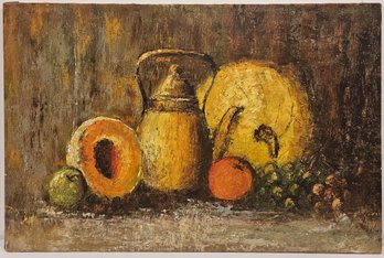 'Tabletop Still Life Fruits' Oil Painting On Canvas